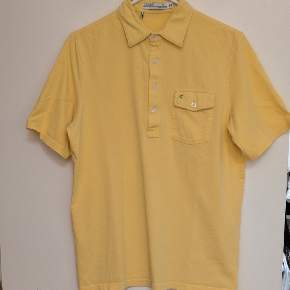 Criquet Men's Yellow Polo Shirt